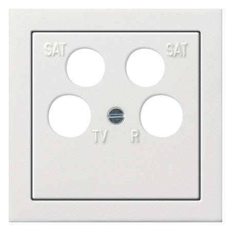GIRA Vollplatte Sat/TV/Radio 4f rws Fläche 0259112 Schraubbef