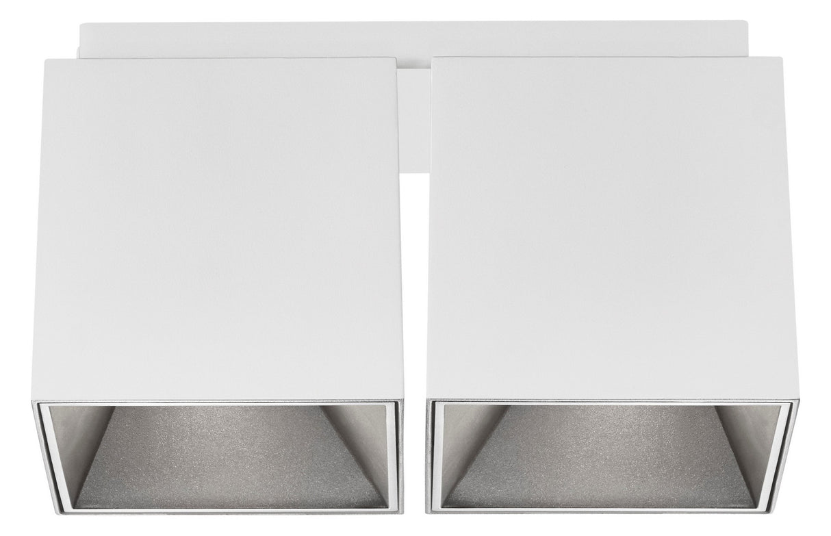 NORDLUX Anbaustrahler 2x50W HV ws GU10 2110410101 ws mt RF:mt Alu IP20