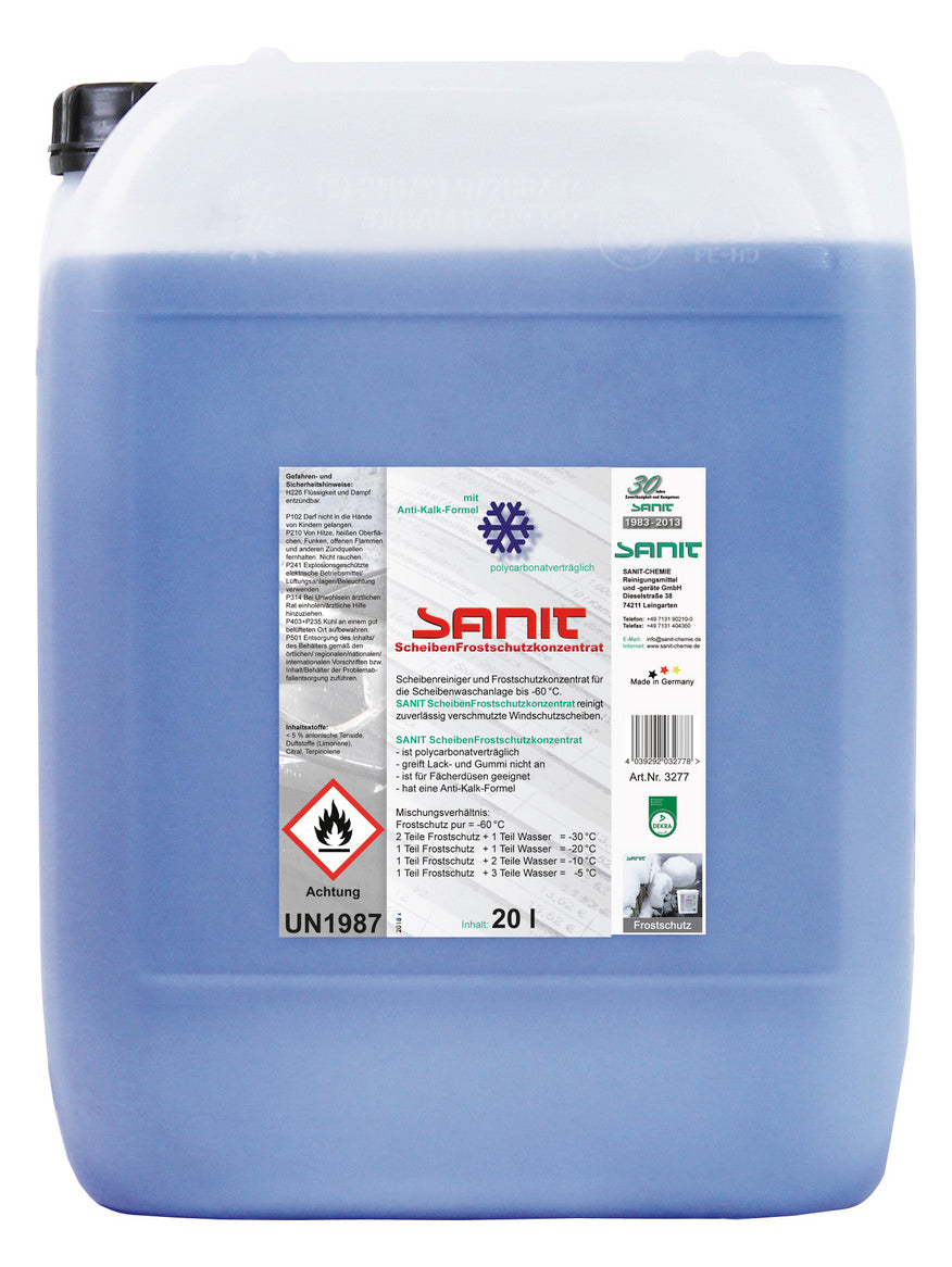 SANIT-ScheibenfrostschutzKonzent.-60GRAD Kanister ß 20 Liter | 3277