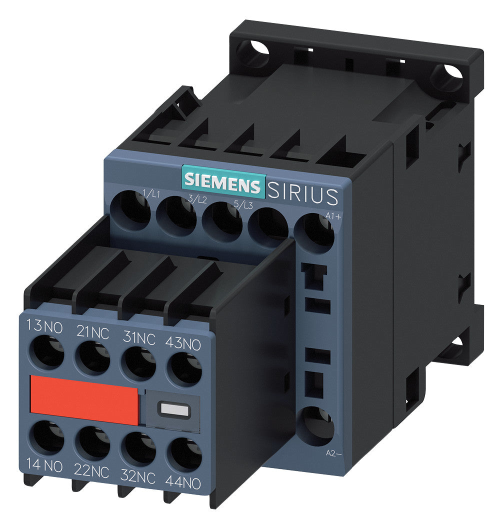 SIEMENS Leistungsschütz 4kW 3S 24VDC 9A 3RT2016-1BB44-3MA0 2S+2Ö/Hilf REG