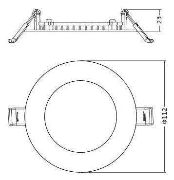 LEDVANCE LED-Einbaustrahler 4-8W Konv ws DL SLIM ALU D100 V 8W MS 840 WT 1LED ws