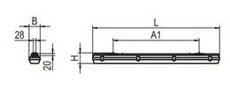 RIDI LED-Feuchtraumleuchte 45W 4000K gr PFLO-R1X145/45ND-SET 5706lm Konv