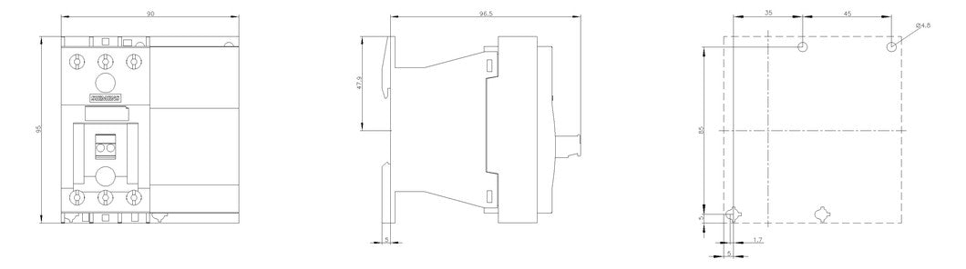 SIEMENS Leistungsschütz 5,5kW 2S 12,5A 3RF3412-1BB24 90-253VAC REG
