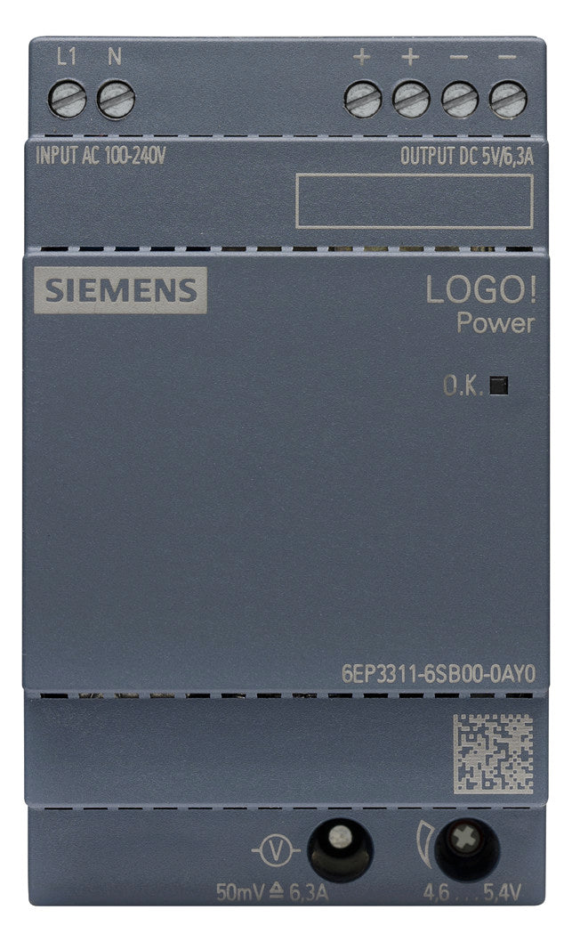 SIEMENS Gleichstromversorgung REG 5V 3TE LOGO! 6EP3311-6SB00-0AY0 31,5W 6,3A