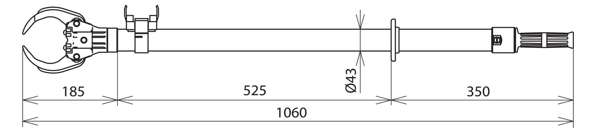 DEHN SE Sicherungszange 1-36kV 1060mm SZ HH 1060 43mm Innenr/Frei 185mm