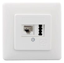 RUTENBECK Kombidose Cat3 RJ12/TAE rws IAE/UAE 8(6)-TAE 6 F+N Up rw Kanaleinb