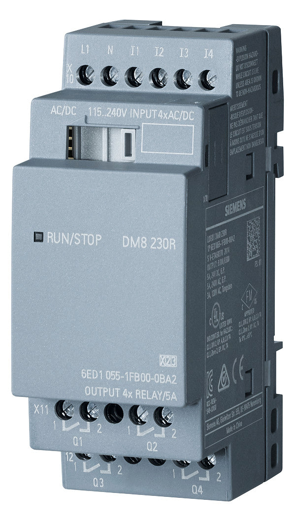 SIEMENS SPS-Digitales E/A-Modul 4Eing 5A LOGO! 6ED1055-1FB00-0BA2 4Ausg AC 230V