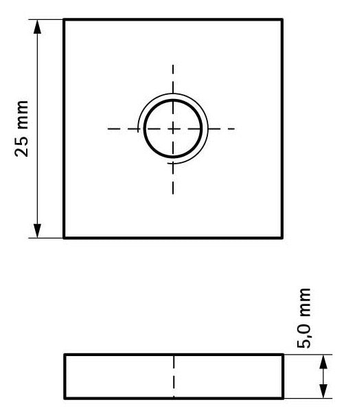 Walraven Schiebemutter RapidRail M6 25x25x5 Edelstahl 1.4401 V4A | 6511006