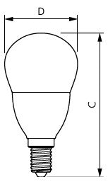 PHILIPS-LM LED-Kugellampe E14 P48 7W ws CorePro lustre ND 7-60W E14 827 P48 2700