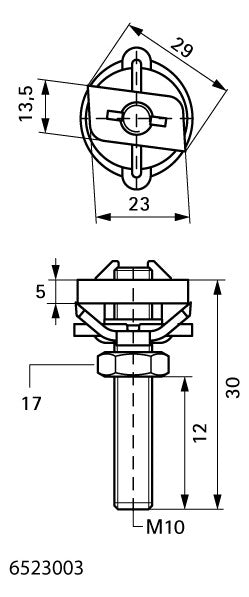 WALRAVEN Hammerfix RapidRail ev M10x30 mit Klemmfeder - für RapidRail