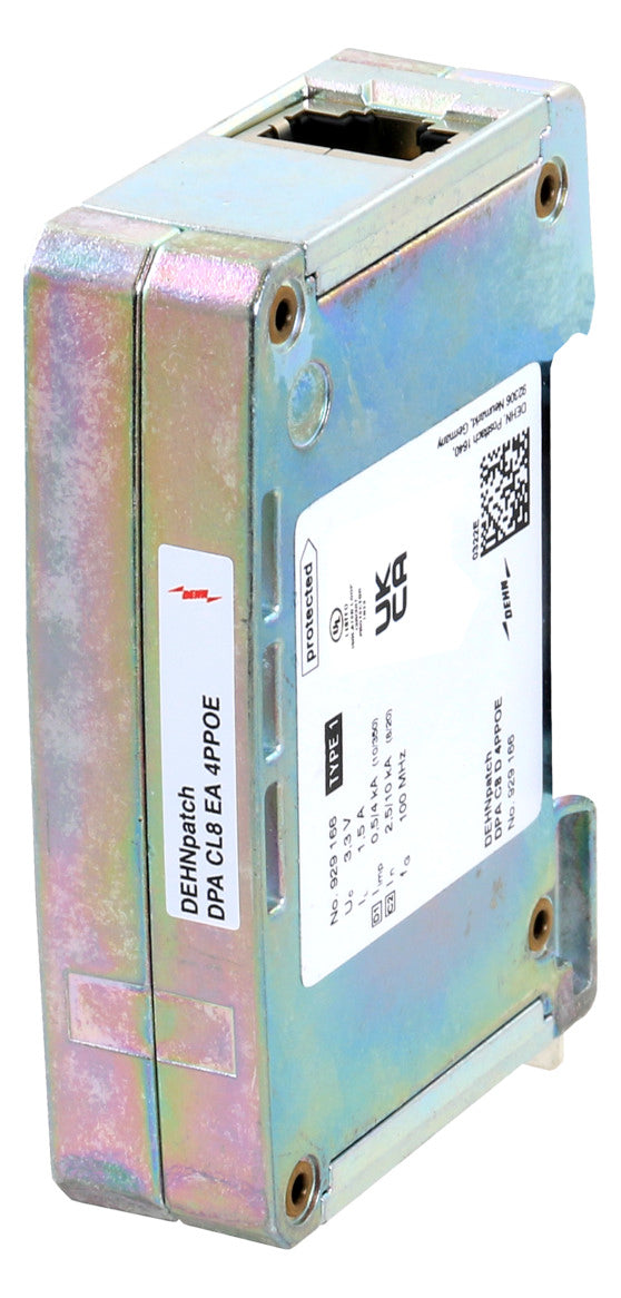 DEHN SE Ableiter Typ3 3,3VDC 1,5A TS35 DPA C8 D 4PPOE RJ45 700Va-a 600Va-e