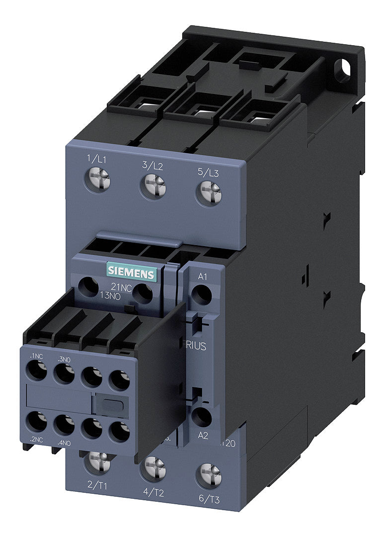 SIEMENS Leistungsschütz 18,5kW 3S 230VAC 3RT2035-1AP04 40A 2S+2Ö/Hilf REG