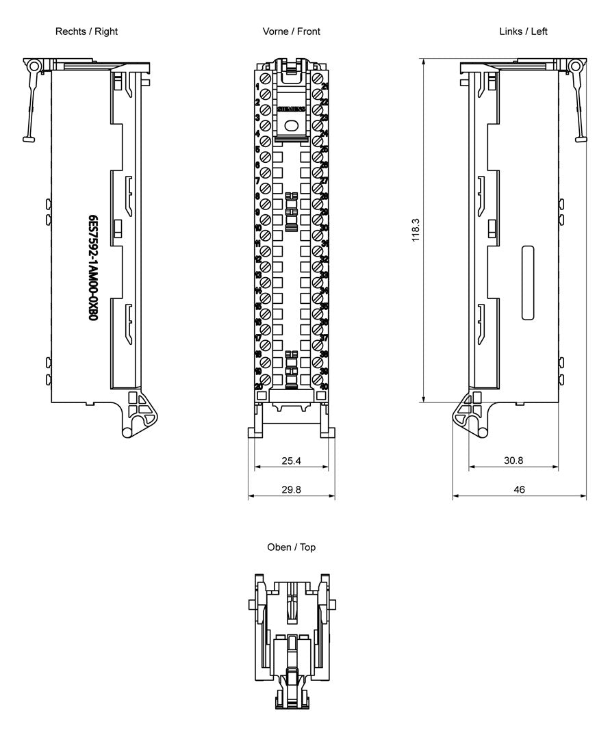 SIEMENS Stecker 6ES7592-1AM00-0XB0