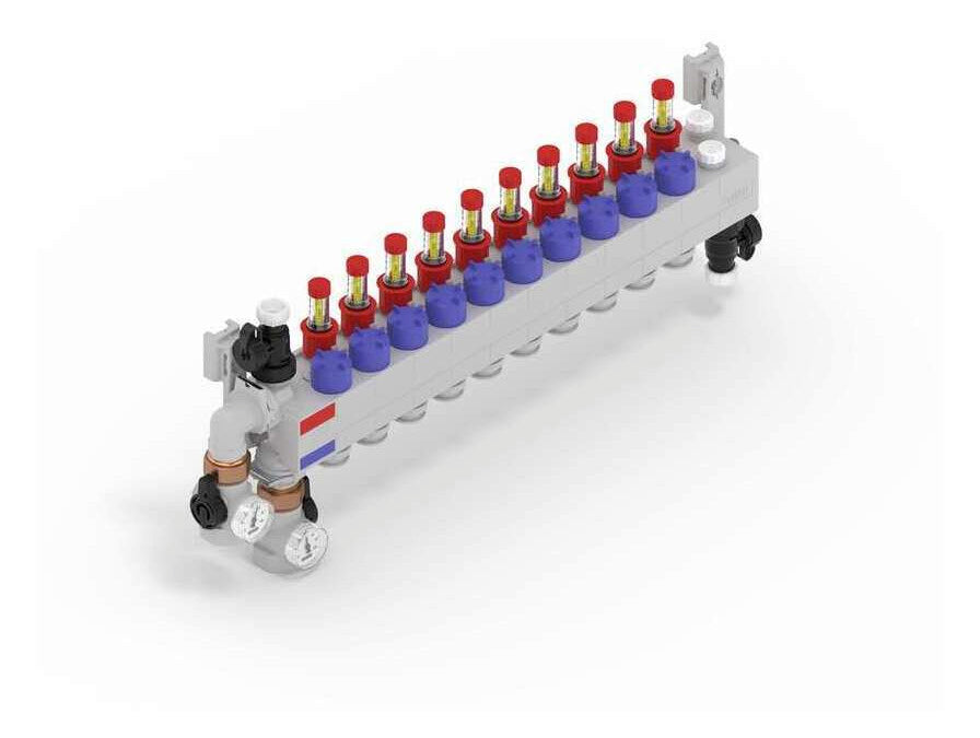 Rehau RAUTHERM SPEED Verteiler HKV-D Polymer 10 Kreise, Konnektor 16 | 14707801001