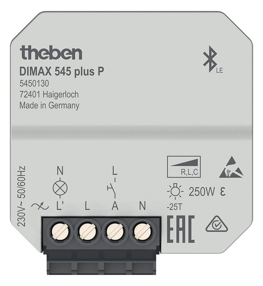 THEBEN Fernschaltdimmer uni 5-250W UP DIMAX 545 plus P Lichtwertspeicher