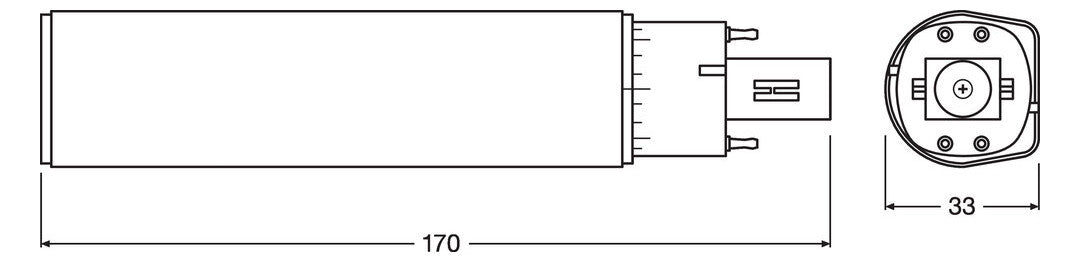LEDVANCE LED-Röhrenlampe G24q-3 10W ws E DULUX LED D/E26 HF & AC MAINS V 10W 4000