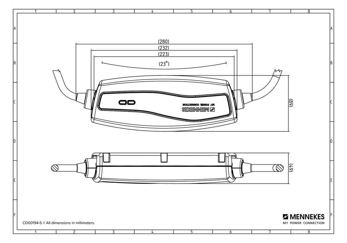 MENNEKES eMobil E-Mobility Ladeleitung Ladekabel Mode 2 Typ 1 13A 8m VDE AC 1-p