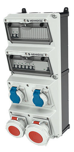 MENNEKES CEE-Kombi Kst gr IP67 2Steckd AMAXX 940014 1x16A5p400V 1x32A5p400V