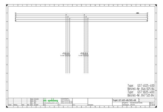 SPELSBERG Lasttrenngehäuse NH000 400A GST 5025-400 Plus 690V 640x179x440mm