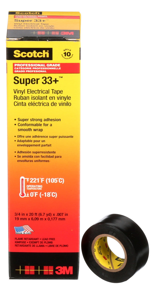 3M/SCOTCH Isolierband schwarz 19x6 10-6108-3380-0 SCOTCHSUPER33+