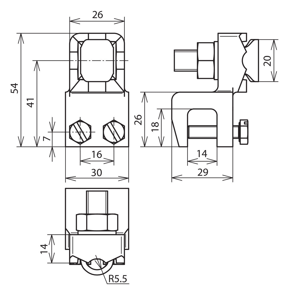 DEHN SE Anschlussklemme 7-10mm 1-12mm AK 7.10 KSV KBF1 12 TGTZN Guss f/vz