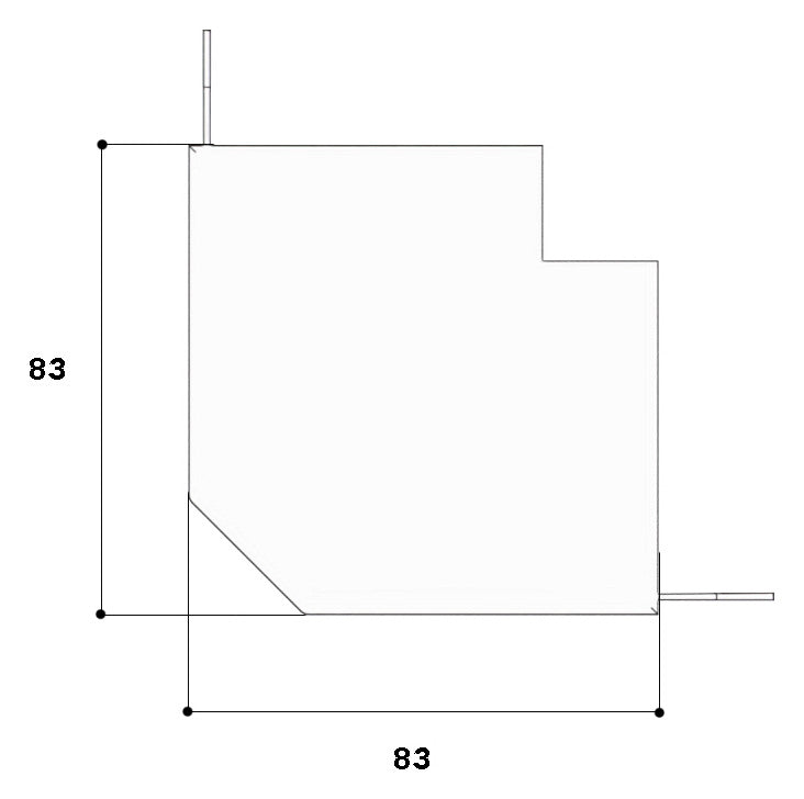 GGK Außeneck GEB-K 62x190mm HFT 90° Kst FB 60x200-AE aws RAL9010 unbeh
