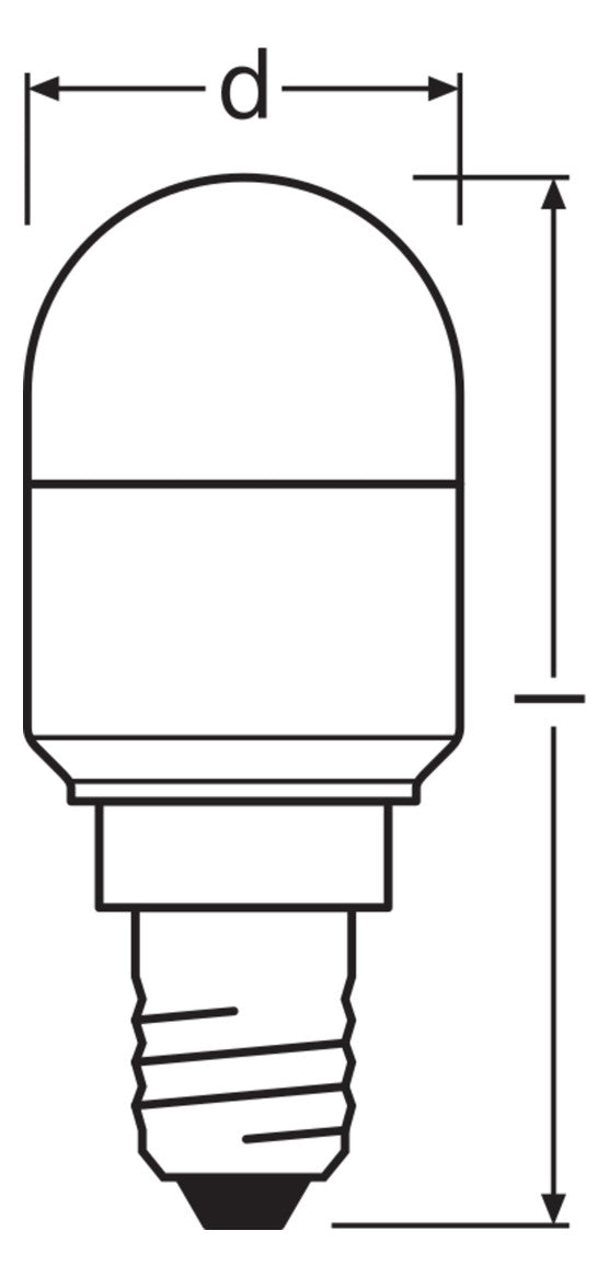 LEDVANCE LED-Röhrenlampe E14 2,3W 2700K LED Special T26 20 200° P 2.3W 827 ws F