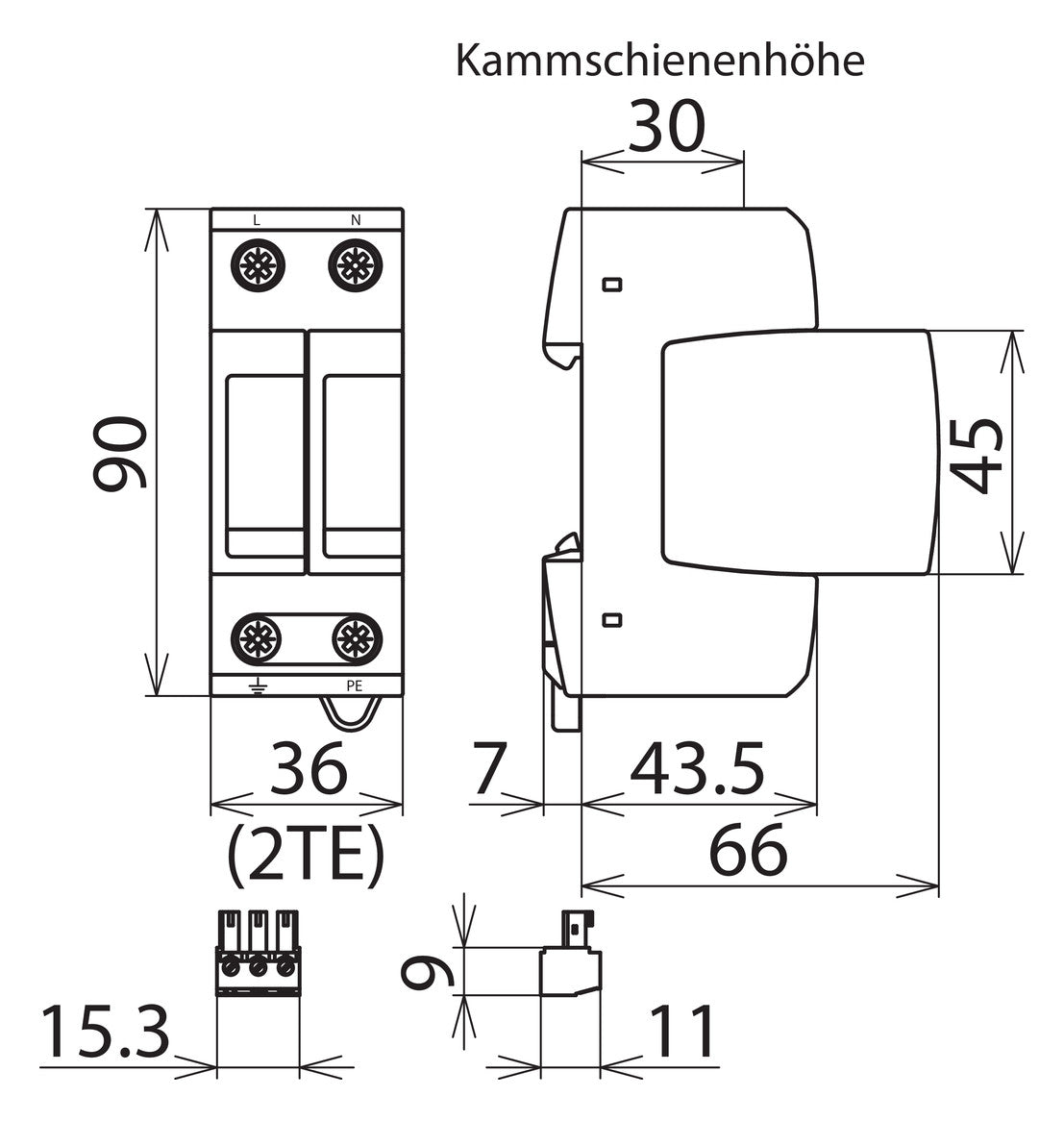 DEHN SE Überspannungsableiter Netzform- DG M TN 275 FM 230VAC 1,5kV m.FMkont