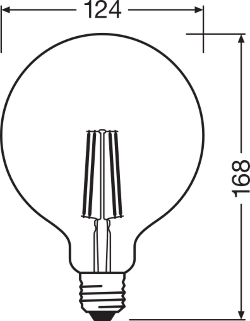 LEDVANCE LED-Kugellampe FM E27 G125 5,5W SMART+ Filament WiFi Classic Globe 2700K