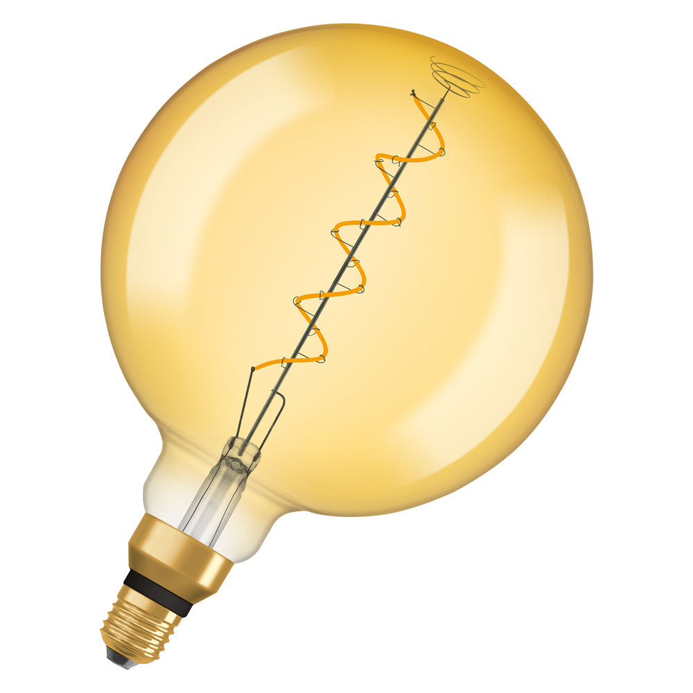 OSRAM LED-Kugellampe FM E27 5W 2000K ws Vintage 1906 Big Globe 28 Filament 300lm