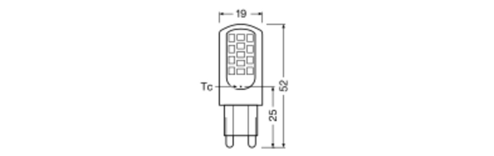 OSRAM LED-Röhrenlampe G9 4,2W 2700K ws F LED PIN 37 300° 4.2W 827 Frosted G9 430l