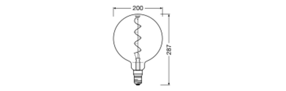 OSRAM LED-Kugellampe FM E27 5W 1800K ws Vintage 1906 Big Globe 15 Fil 4W 81 110l