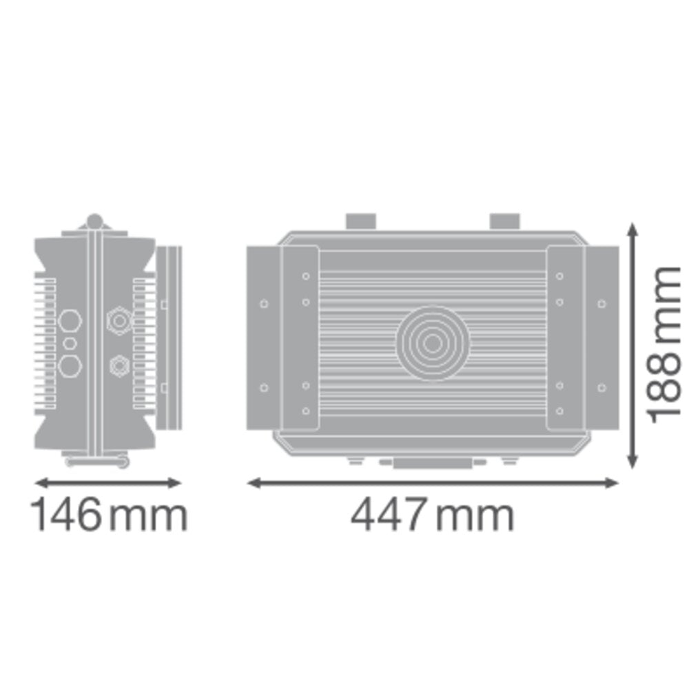 LEDVANCE LED-Trafo 600W 2600mA 230V IP66 FL MAX POWER SUPPLY P 600W WAL Metallgeh