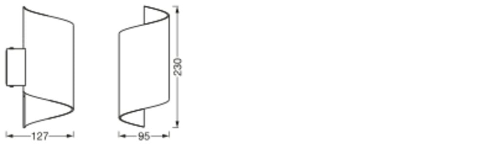 LEDVANCE LED-Wandanbauleuchte 12W 1200lm TWIST SMART+ Wifi Orbis Wall 230x12 300