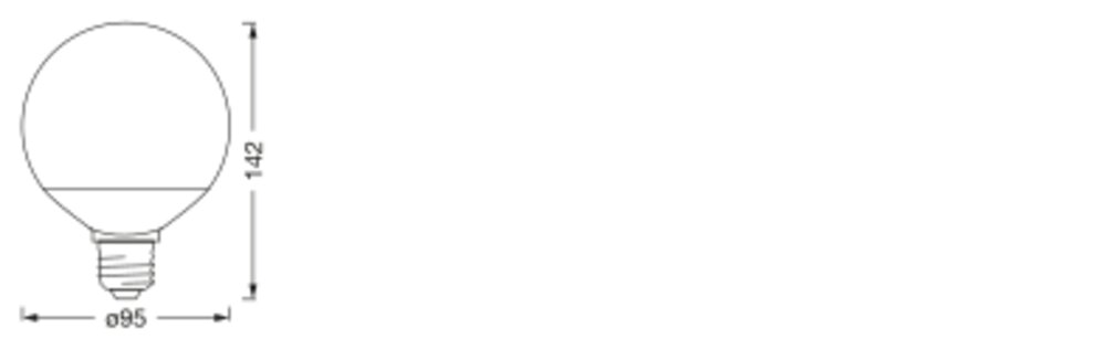 LEDVANCE LED-Kugellampe E27 G95 16W ws F SMART+ WIFI CLASSIC G95 100 14W 270 2700