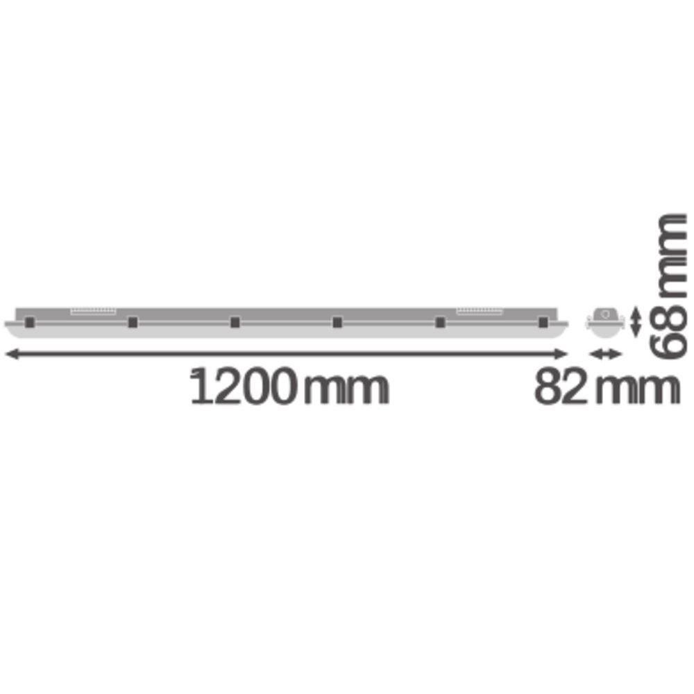 LEDVANCE LED-Feuchtraumleuchte 14-28,3W DP HE 5TH 1200 P 29W ML 840 IP65 4000K