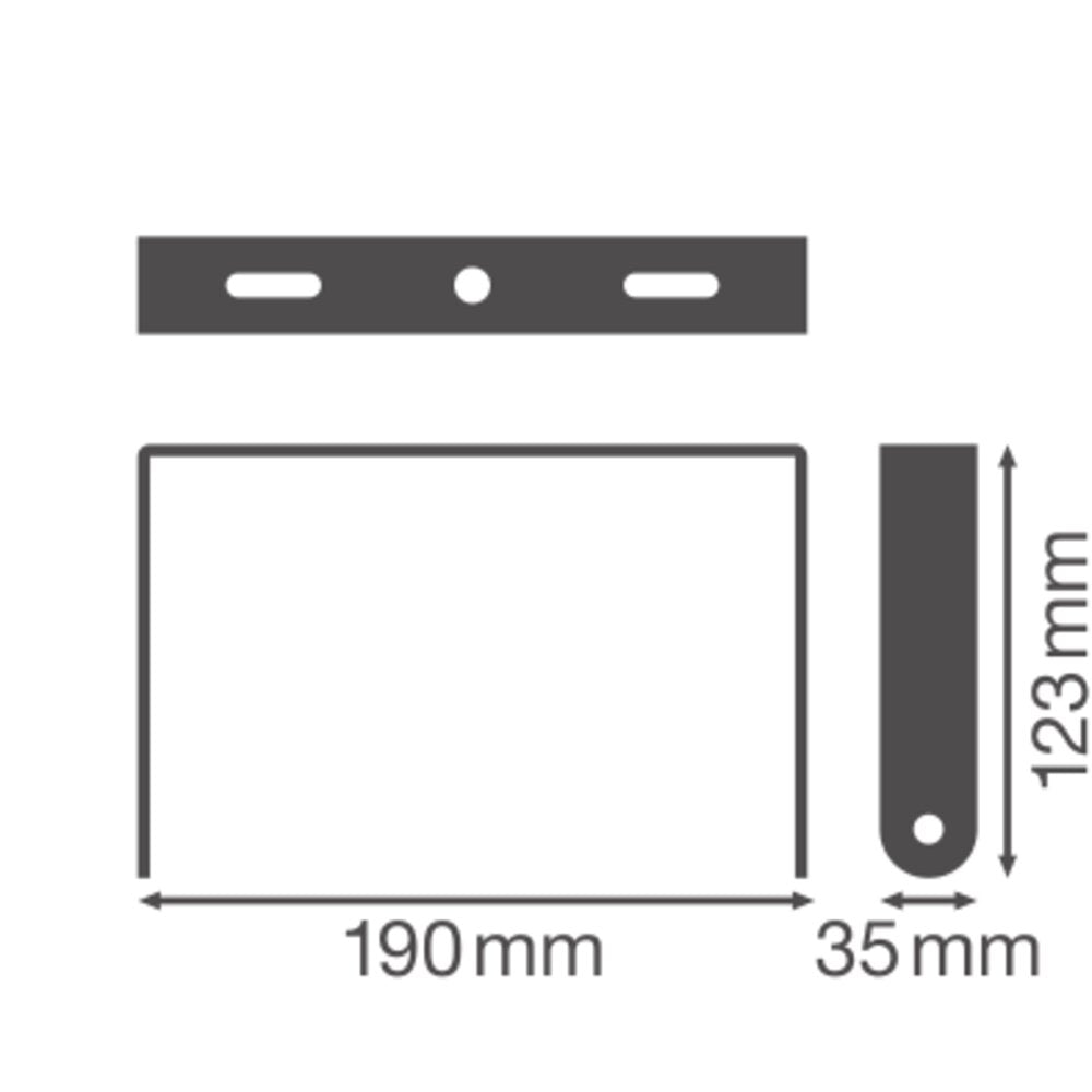 LEDVANCE Montagebügel sw ST L190mm B35mm HB COMP V BRACKET 166W H123mm