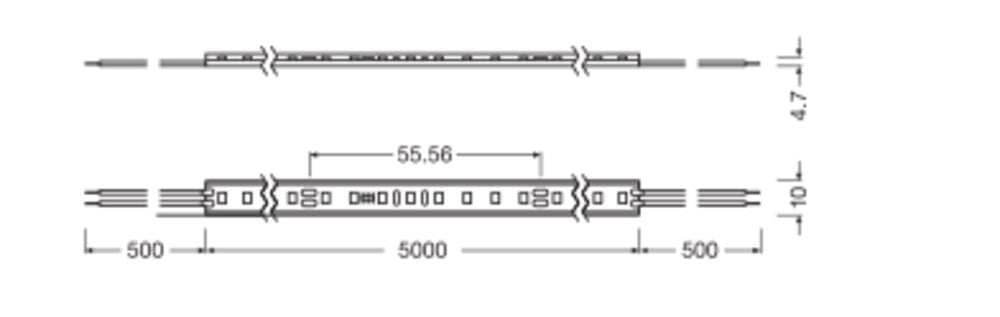 LEDVANCE LED-Lichtband 4,2W/m ws 6500K LS P -500/965/5/IP67 144Stk/m IP67 DC