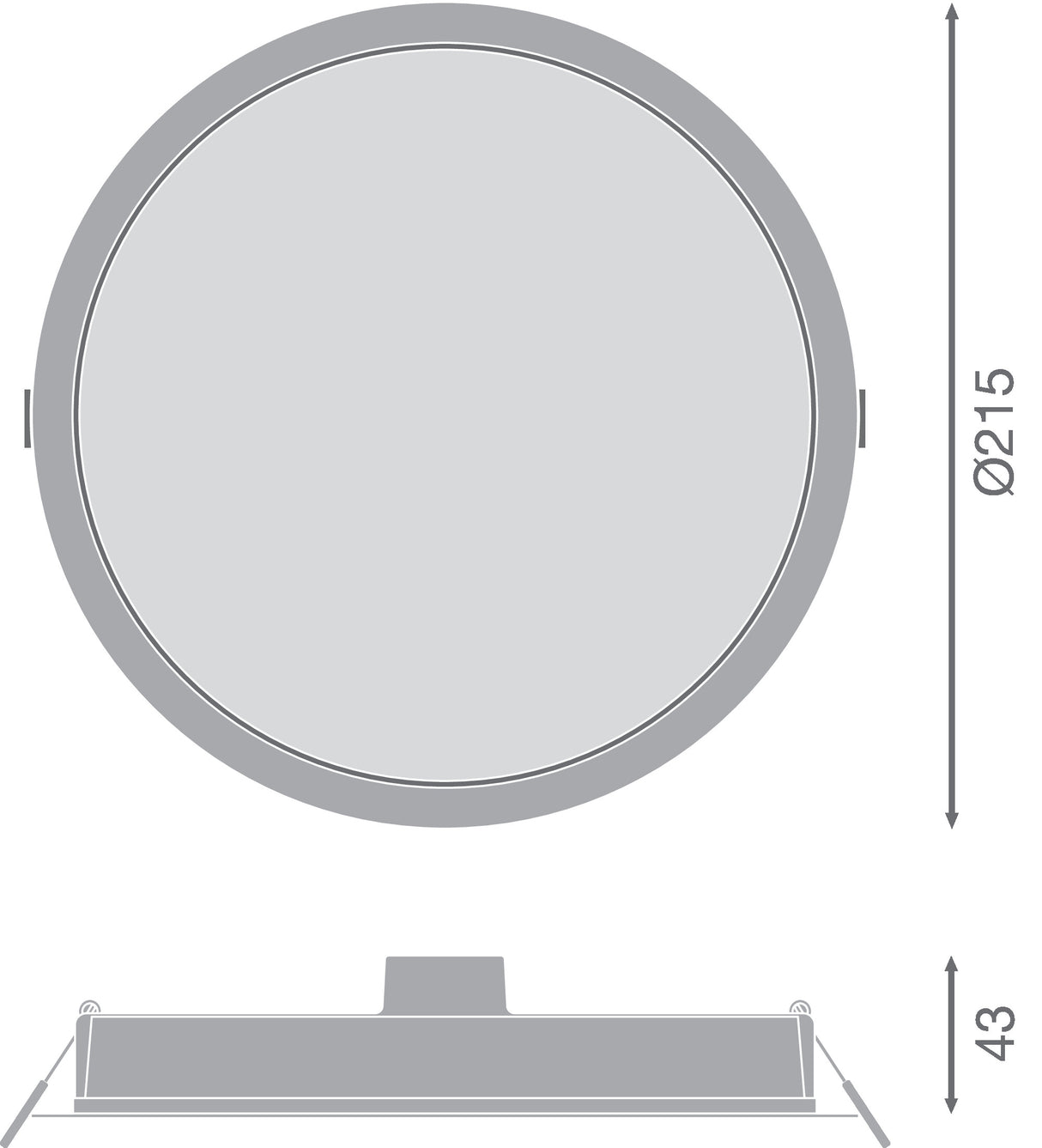 LEDVANCE LED-Einbaustrahler 30W EVG 1LED DL IP44 DN DN 215 30W 840 3450LM WT ws