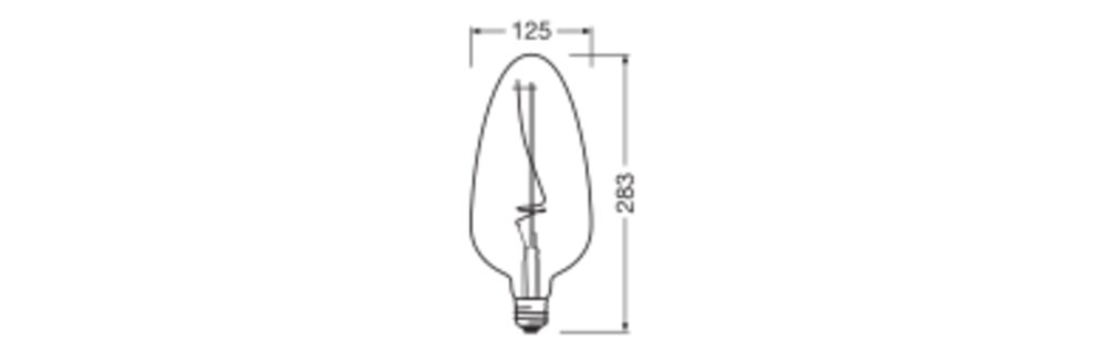 OSRAM LED-Kugellampe FM E27 4W 1800K ws Vintage 1906 Cla C 125 15 Fil DIM 4 140l