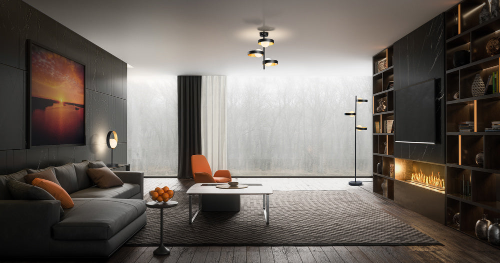 LEDVANCE LED-Anbauleuchte 20W sw Decor Memphis Ceiling 3 x G9