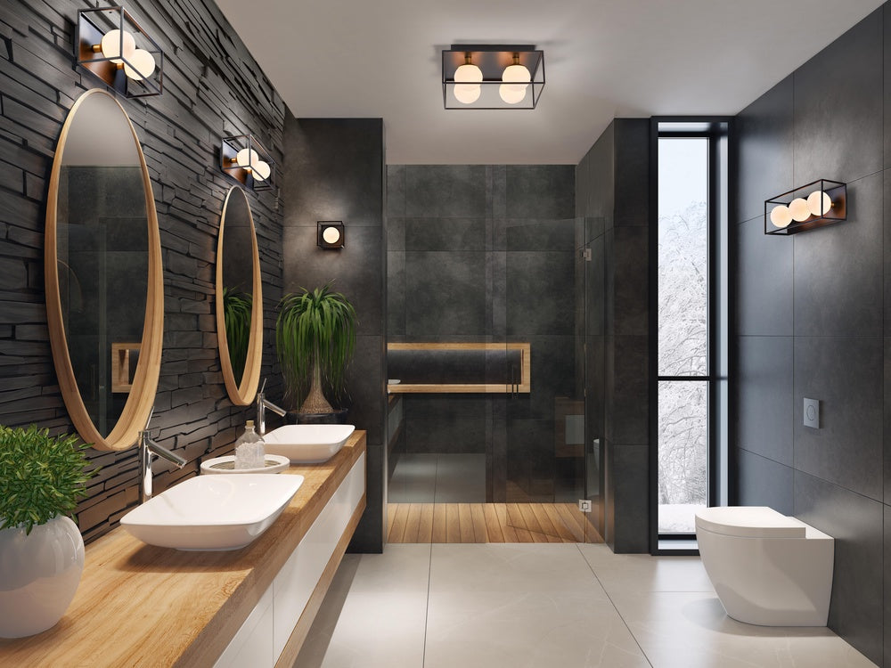 LEDVANCE LED-Anbauleuchte 20W sw Decor Square 350x150mm 2 x G9 IP44