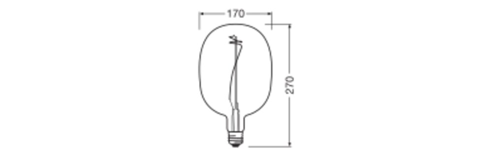 OSRAM LED-Lampe FM E27 4,5W 1600K ws G Vintage 1906 1906 Ballon 10 Fil DIM 4.5W