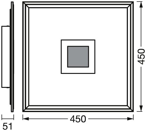LEDVANCE LED-Anbauleuchte 24W 2700-6500K SMART+ Wifi PlanonPlusHoleBacklight 1550
