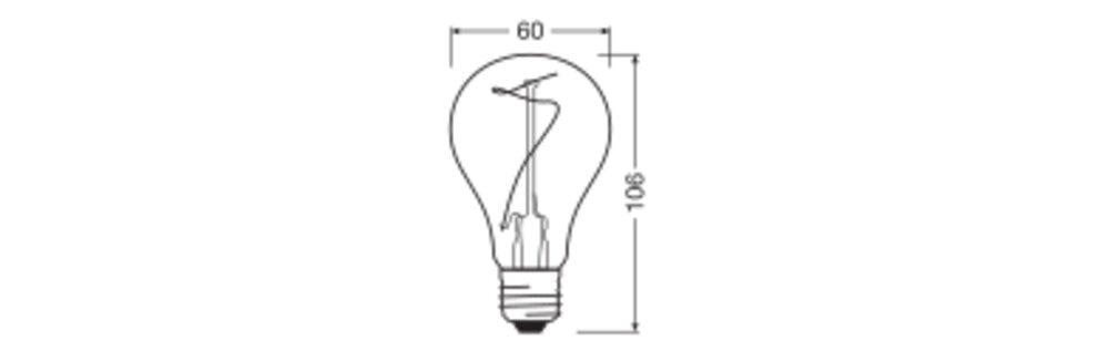 OSRAM LED-Lampe FM E27 3,4W 1800K ws G Vintage 1906 1906 Classic A 10 Fil 3.4W