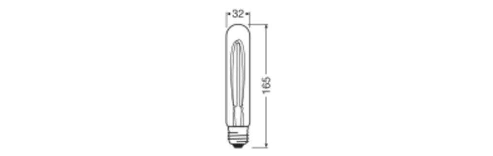 OSRAM LED-Röhrenlampe FM E27 4,8W 2200K Vintage 1906 Tubular 40 Fil DIM 4.8 go