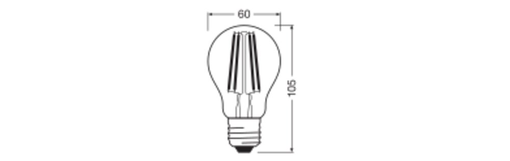 LEDVANCE LED-Lampe FM E27 A60 4W 3000K A LED Classic A 60 Filament EE A S 4W ws