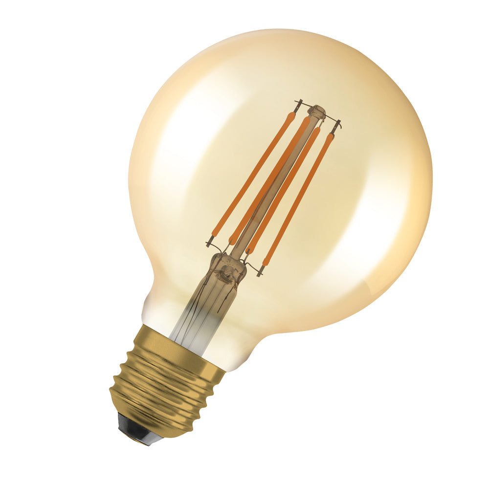 OSRAM LED-Kugellampe FM E27 G95 6,5W go Vintage 1906 Globe 95 55 Fil DIM 6. 2400