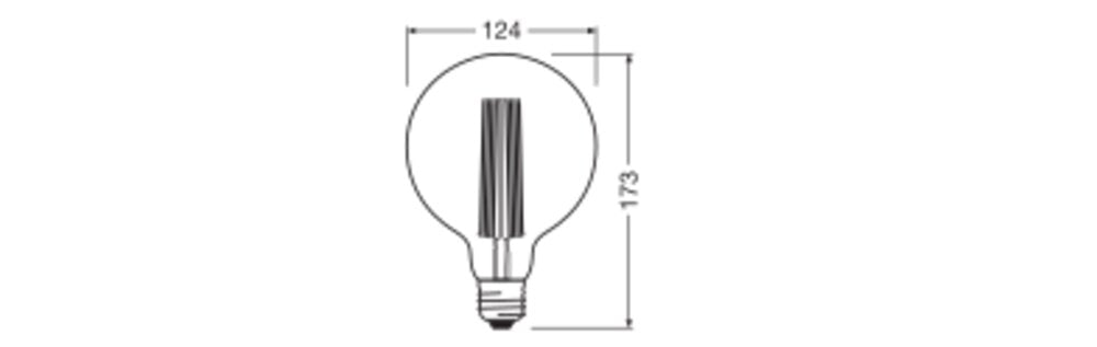 OSRAM LED-Kugellampe FM E27 G125 8,8W ws Vintage 1906 1906 Globe 125 60 Fil DIM 8