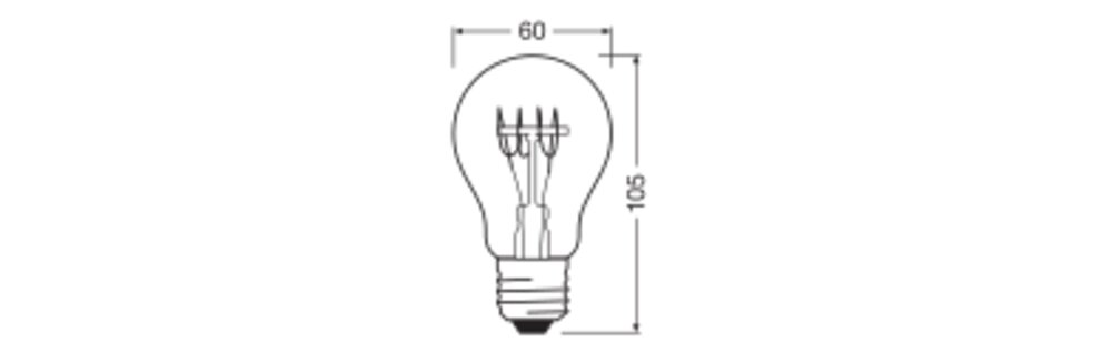 OSRAM LED-Lampe FM E27 4,8W 2200K ws G Vintage 1906 1906 Classic A 35 Fil DIM 4